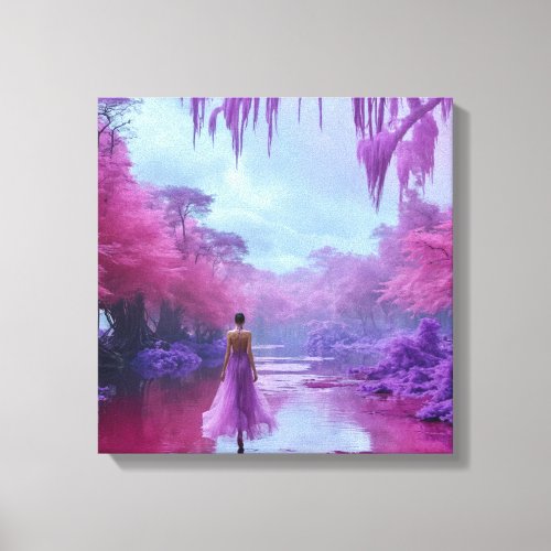 Serene Forest Path _ Natures Tranquility Poster Canvas Print