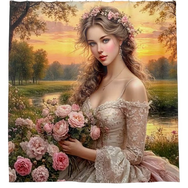 Serene Garden Beauty Shower Curtain (Front)