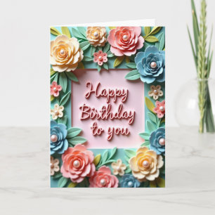 Serene Garden Birthday Card