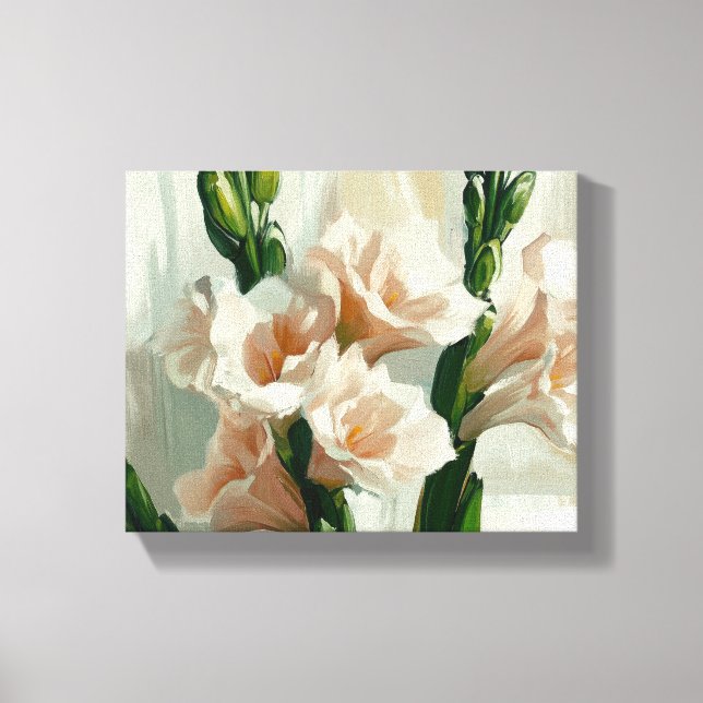 Serene Gladiolus Blooms Canvas Print (Front)