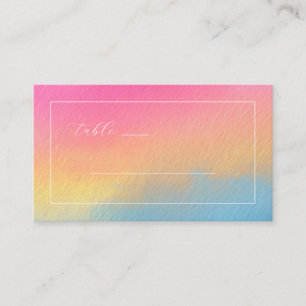 Serene Gradient Watercolor Place Card