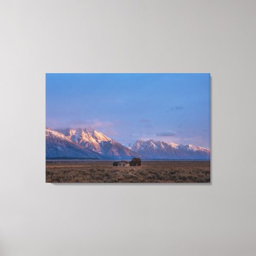 Serene Grand Teton Open Prairie Canvas Print