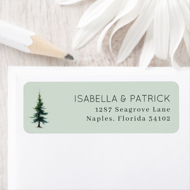 Serene Gray Conifer Tree Label (Insitu)