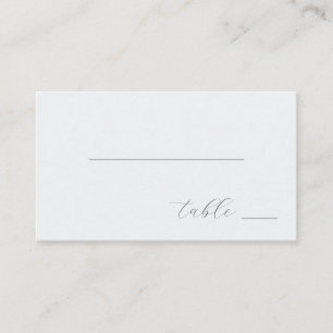 Serene Gray Minimalist Table Card