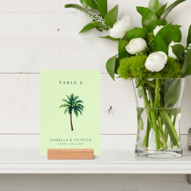 Serene Green Minimalist Palm Tree Holder (Insitu 4)