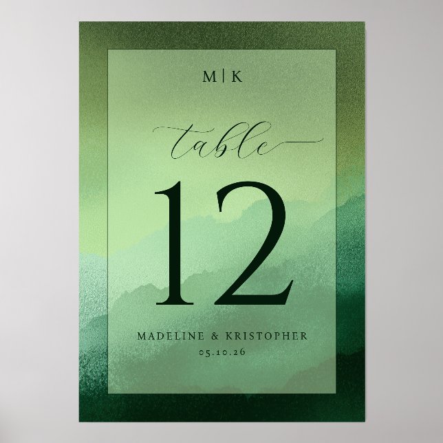 Serene Green Typographic Elegence Holder (Front)