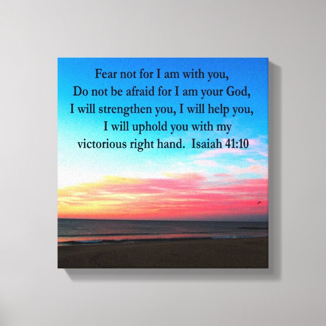 SERENE ISAIAH 41:10 SUNRISE PHOTO CANVAS PRINT (Front)