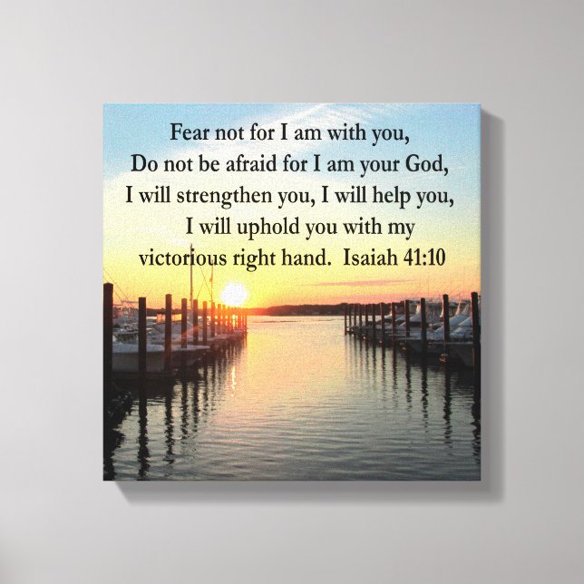 SERENE ISAIAH 41:10 SUNSET PHOTO DESIGN CANVAS PRINT (Front)