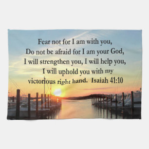SERENE ISAIAH 41:10 SUNSET PHOTO DESIGN TOWEL