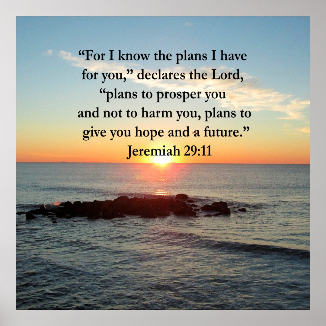 SERENE JEREMIAH 29:11 SUNRISE POSTER | Zazzle