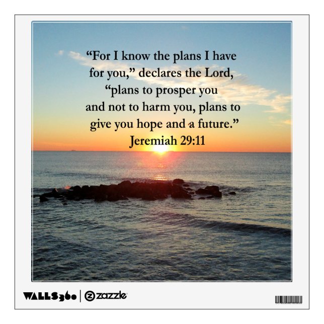 SERENE JEREMIAH 29:11 SUNRISE WALL STICKER (Front)