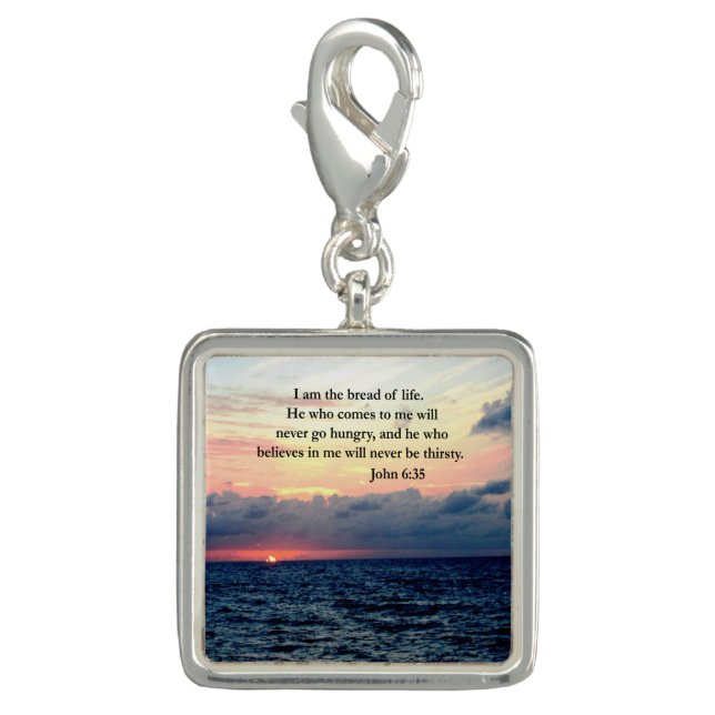 SERENE JOHN 6:35 SUNRISE PHOTO DESIGN CHARM (Front)