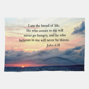 SERENE JOHN 6:35 SUNRISE PHOTO DESIGN TOWEL