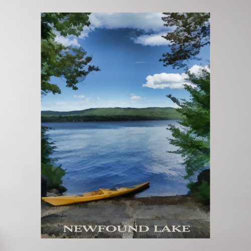 Serene Kayak on Newfound Lake Poster