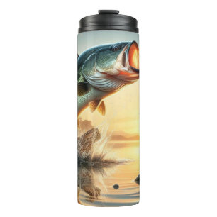 Serene Lake Fishing Thermal Tumbler