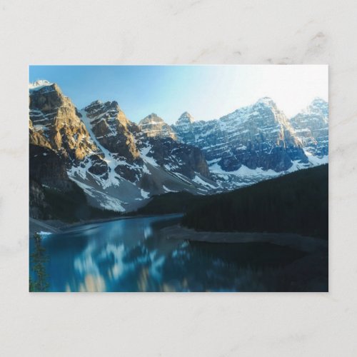 Serene Lake Moraine Banff National Park Postcard