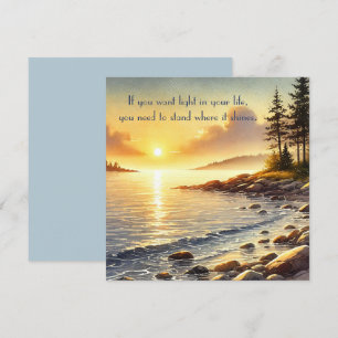 Serene Lake & Quote Note Card