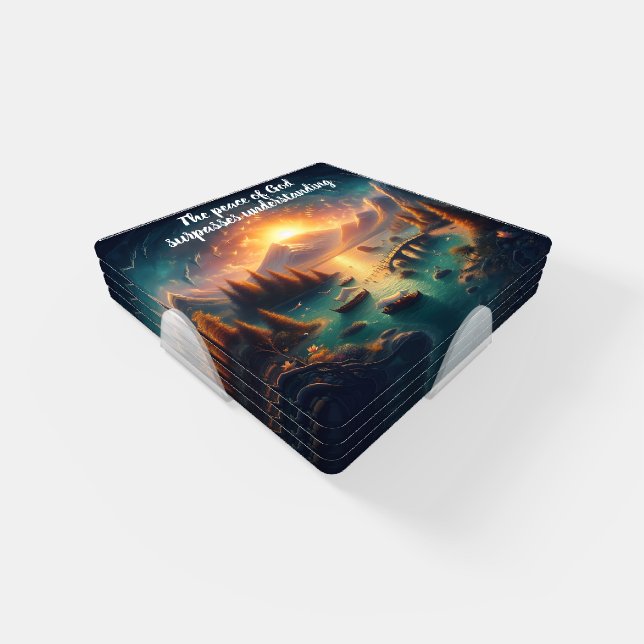 Serene Lake Reflections Coaster Set (Set)