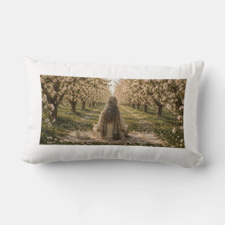 Serene Lakeside Botanical Nature Decorative Pillow