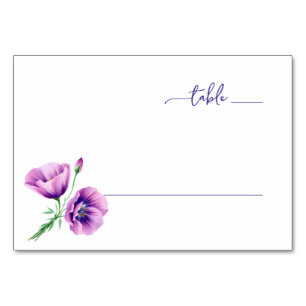 Serene Lavender Botanical Floral Table Number