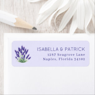 Serene Lavender Floral Illustration Label