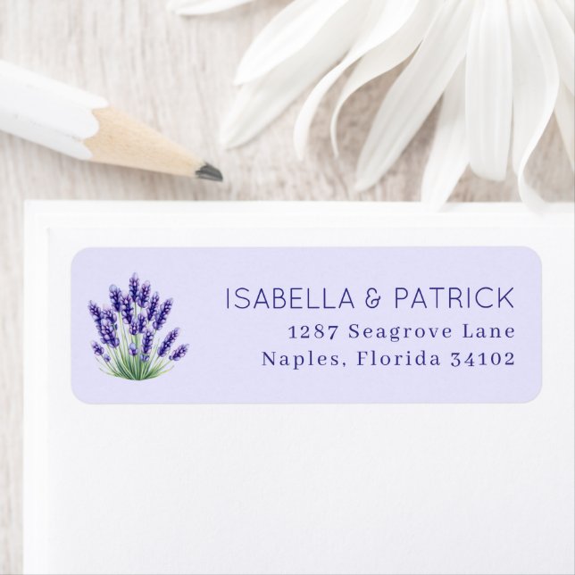 Serene Lavender Floral Illustration Label (Insitu)