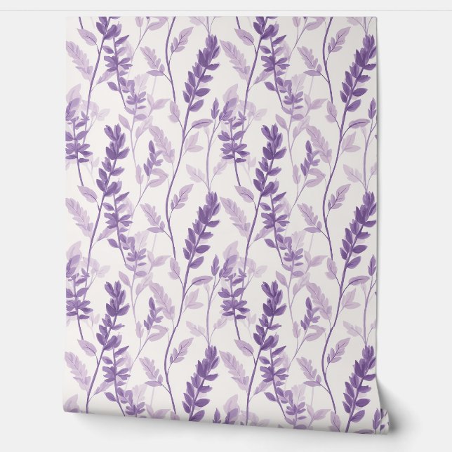 Serene Lavender Leaf Wallpaper (Unrolling)
