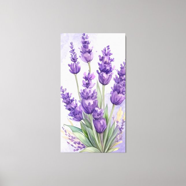 "Serene Lavender" - Minimalist Botanical Wall Art  (Front)
