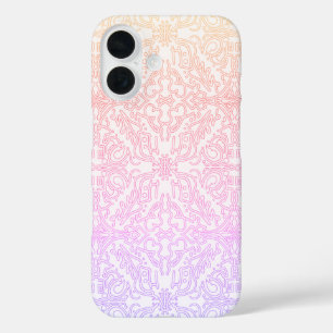 Serene Lavender & Mint Mandala Geometric Tile iPhone 16 Case