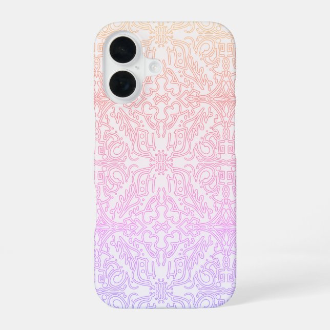 Serene Lavender & Mint Mandala Geometric Tile  Iphone Case (Back)