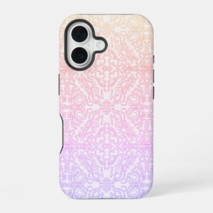 Serene Lavender & Mint Mandala Geometric Tile iPhone 16 Case
