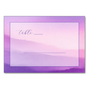 Serene Lavender Watercolor Table Number