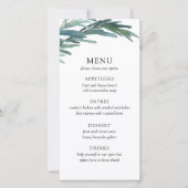 Serene Leaves Wedding Menu (Front)