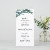 Serene Leaves Wedding Menu (Standing Front)