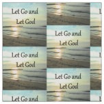SERENE LET GO AND LET GOD OCEAN PHOTO FABRIC