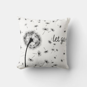 Serene Living Let Go Dandelion Botanical Throw Pillow