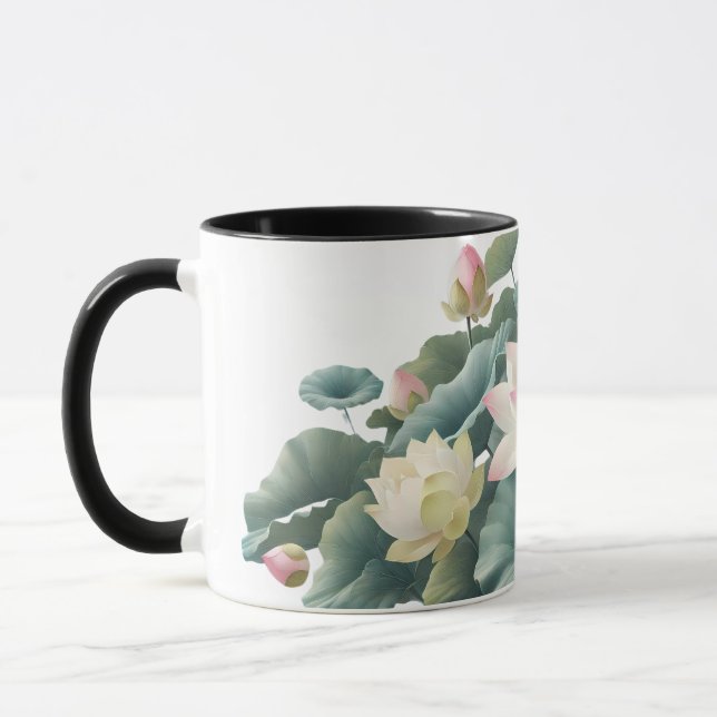 Serene Lotus Coffee Mug (Left)