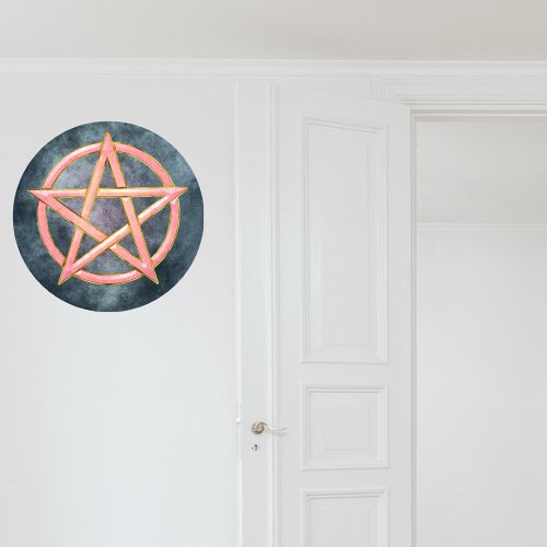 Serene Magick Rose Quartz Pentagram Wall Decal