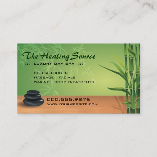 Customizable Serene Massage and Spa Appointment Business Card