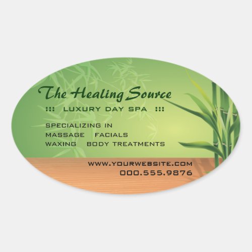 Serene Massage and Spa Oval Sticker