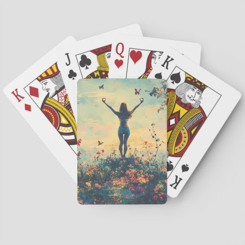 Serene Meditation at Sunrise (1) Poker Cards