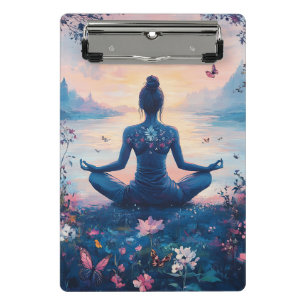 Serene Meditation at Sunrise (2) Mini Clipboard