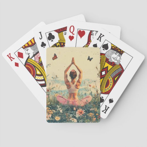 Serene Meditation at Sunrise (3) Poker Cards