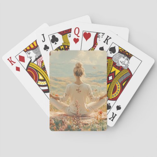 Serene Meditation at Sunrise (5) Poker Cards