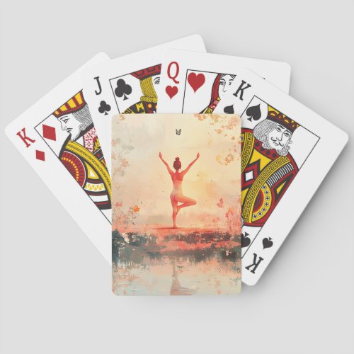 Serene Meditation at Sunrise (7) Poker Cards