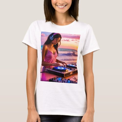 Serene Melodies Womens Basic DJ T_Shirt