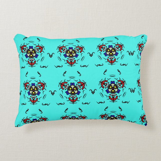 "Serene Mint Mandala" Accent Pillow (Front)