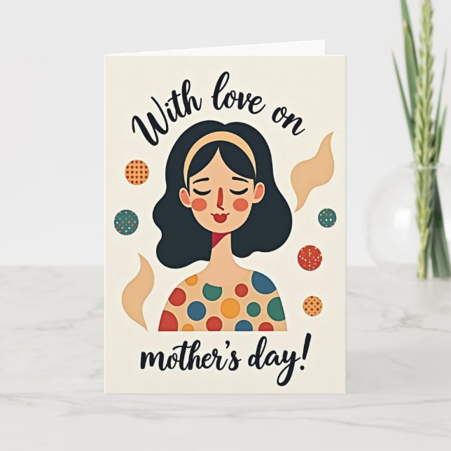 Serene Mom Floral Illustration Card (Front)