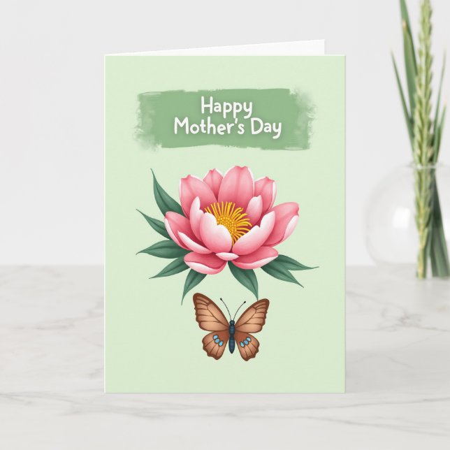 Serene Mothers Day Flower Card (Front)
