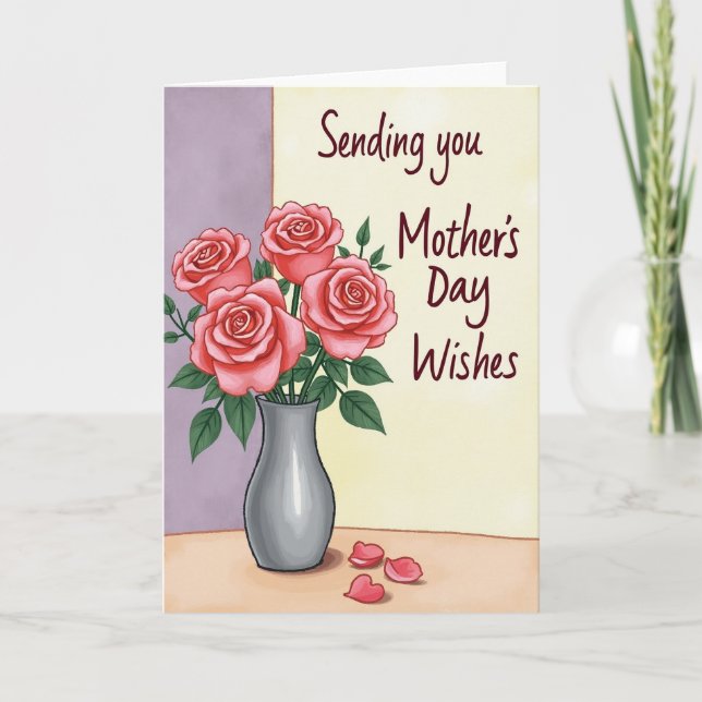 Serene Mothers Day Flowers Card (Front)
